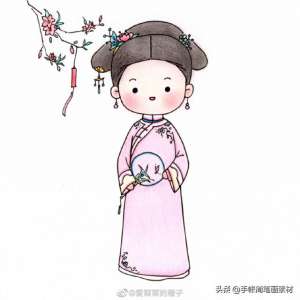 古风美女简笔画(古风人物简笔画合集～古诗词手抄报素材)