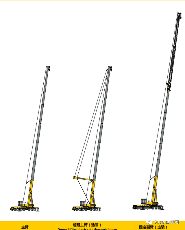 25T-500T徐工汽车吊性能表(23年版)