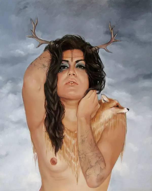 人体油画艺术:自学画画的大美女,人体绘画作品如此火爆