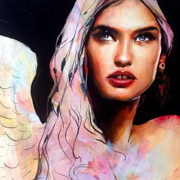 人体油画艺术:自学画画的大美女,人体绘画作品如此火爆