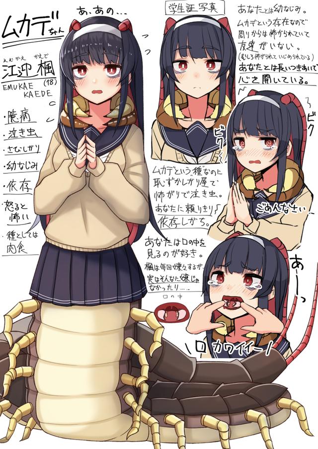 日本画师把蜈蚣画成美少女,之前画一堆正常的没火,一画这个火了