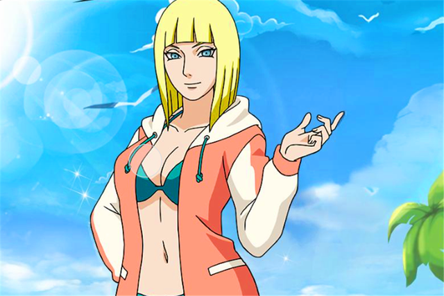 火影:当9位美女忍者换上泳装,雏田纲手美如画,千代婆婆不服老