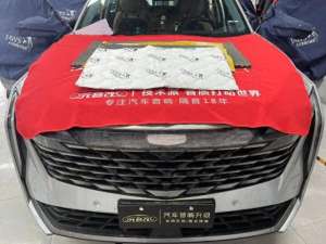 银川正规汽车改装店(静音安心 银川元音改吉利博越L汽车隔音改装大白鲨)