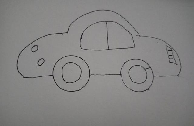 小轿车怎么画,小轿车简笔画步骤
