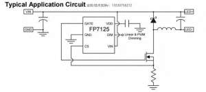 汽车大灯调节器(LED恒流调节器FP7125，应用LED街道照明、调光电源、汽车大灯等)