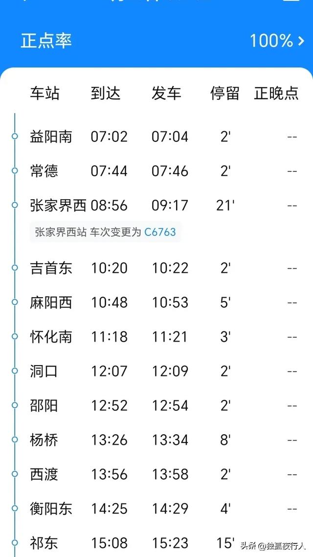 C6762长沙至永州,全程停12站,用时9小时36分,二等座410