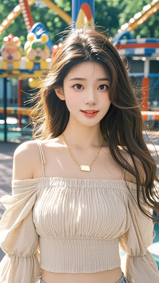 纯真少女的自然美，阳光下的清新气息