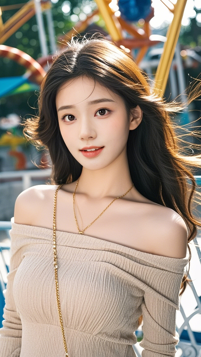 纯真少女的自然美，阳光下的清新气息
