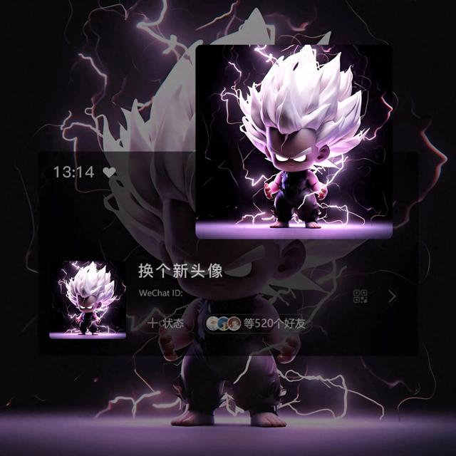 Q版迷你超级无敌赛亚人微信头像，赶快收藏起来吧