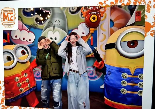 沈梦辰杜海涛带父母玩环球影城，梦辰美炸天，海涛瘦了眼睛变大了