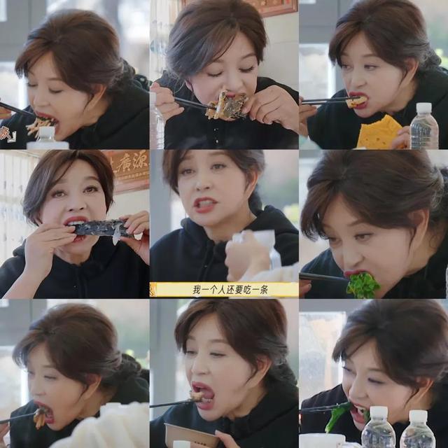 看了刘晓庆的食量，才懂她75岁健步如飞的原因，给内娱女星提了醒