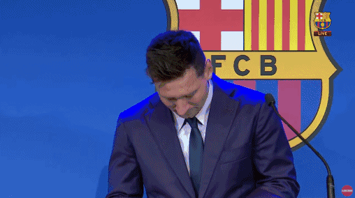 梅西泪洒发布会:我降薪50%尽了最大努力留队 一切已无法挽回