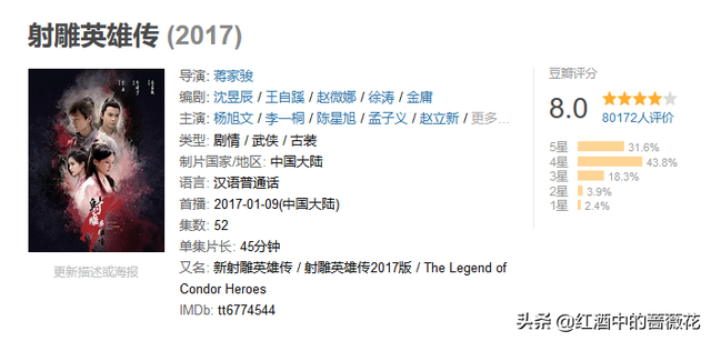 内地评分最高的五部金庸剧