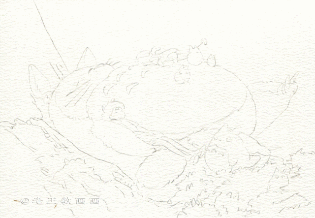 宫崎骏的电影《龙猫》太好看了,教你画一只可爱的大龙猫