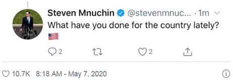 跟摇滚乐队主唱在推特“隔空吵架”，美财长“翻车”：把利比里亚国旗当成美国国旗用了