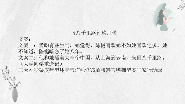 玖月晞19本小说集：除了《白色橄榄树》李瓒宋冉，你看过几本？