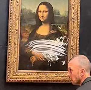 《蒙娜丽莎》(突发达·芬奇名画《蒙娜丽莎》被人抹了蛋糕)