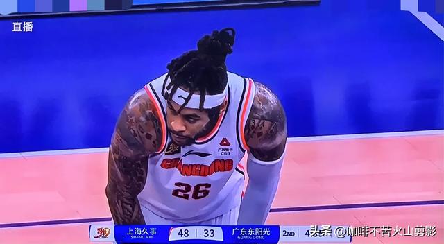 被强虐34分！广东客场81-115上海 徐杰11分4助 李弘权7记3分