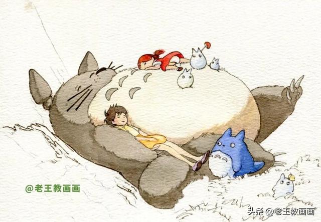 宫崎骏的电影《龙猫》太好看了,教你画一只可爱的大龙猫