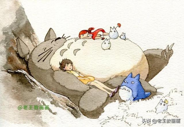 宫崎骏的电影《龙猫》太好看了,教你画一只可爱的大龙猫