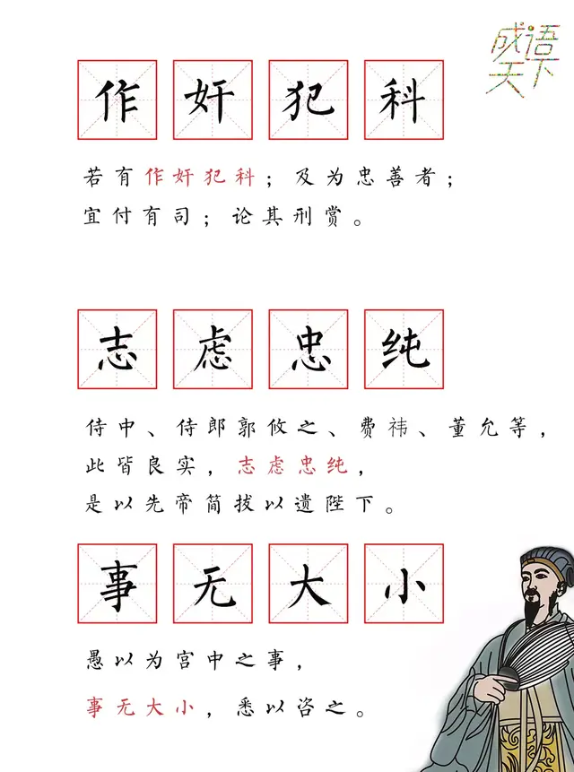 《出师表》中的21个成语，你还记得吗？