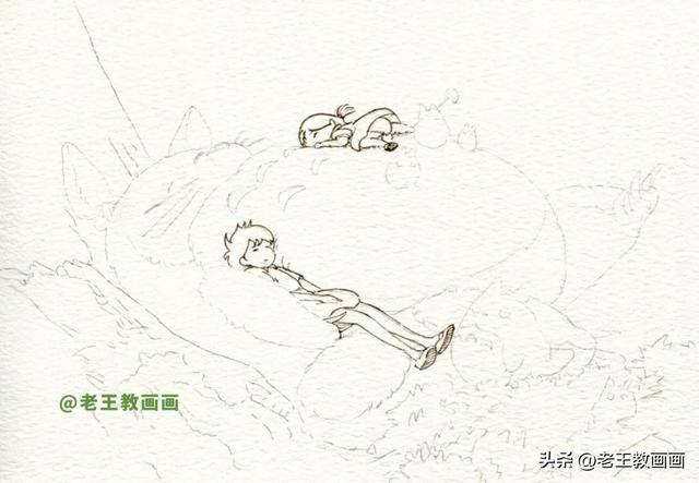 宫崎骏的电影《龙猫》太好看了,教你画一只可爱的大龙猫
