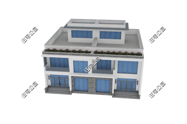 16×13米二层双拼房，书房+茶室+挑空客厅，左右都有个性化设计