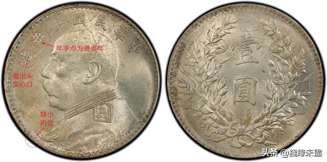 袁像大头银元版别大全——⑩十年版别