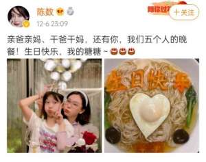 陈数老公(44岁陈数与老公为干女儿庆生，罕秀恩爱力破婚变，为继子选择丁克)