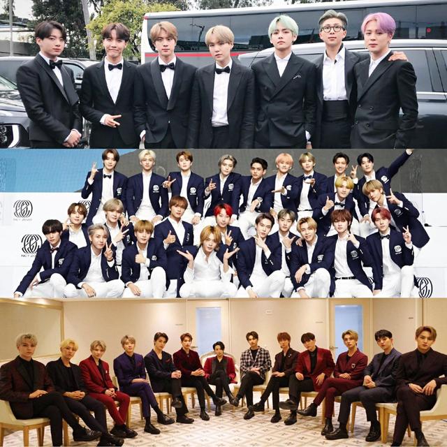 韩国男团最新排行榜:防弹少年团连续3年登顶,exo无缘前三甲