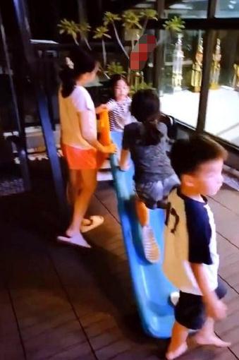 霍建华一家三口合体，林心如照顾女儿母爱满满，小海豚正面曝光