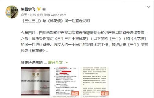 《三生三世》作者否认抄袭 单方鉴定效力几何？