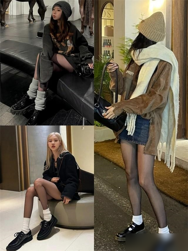 打底裤请一定要这样穿:叠裙子、裹袜子,既保暖又显瘦,谁穿谁美