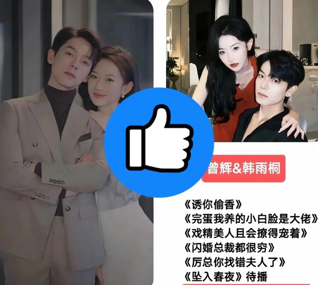 不搭韩雨彤，曾辉照样霸榜，最奶霸总、单眼皮男神，新剧。已上线