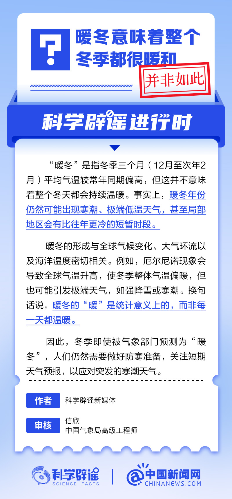 暖冬意味着整个冬季都很暖和?丨中新真探