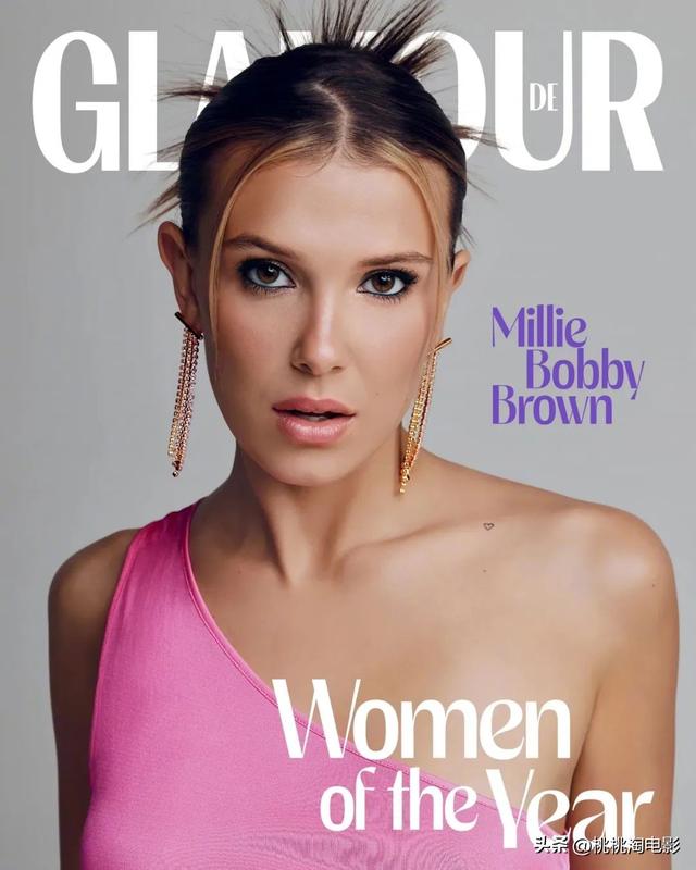 《怪奇物语》“小11”米莉·波比·布朗杂志大片,展现成熟外放形象