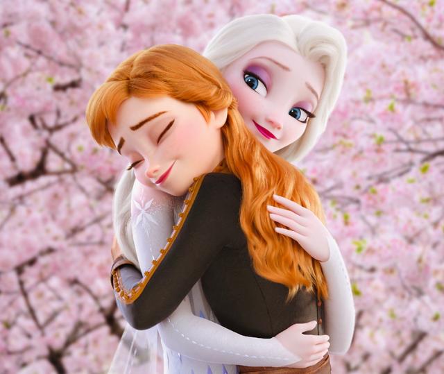 唯美风!艾莎女王和安娜公主!冰雪奇缘2 超清手机壁纸大图