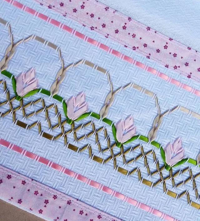 美不胜收的丝带绣,会不会针法都可学会,快收藏!附7款花叶针法