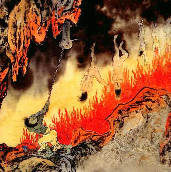 国画艺术家吴道子1200年前为保名誉，画神作地狱变相图