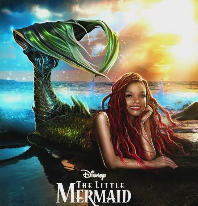 小美人鱼真人电影主演首曝合影，两人同框似父女，网友：泥鳅公主