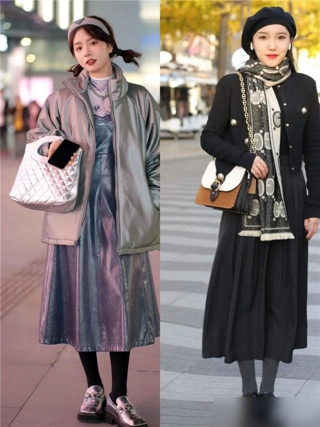 打底裤请一定要这样穿:叠裙子、裹袜子,既保暖又显瘦,谁穿谁美