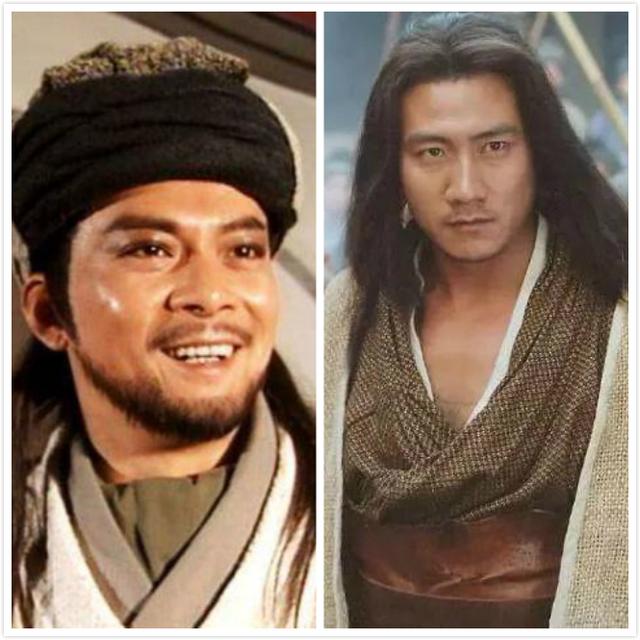 97版和03版乔峰放在一起，音乐一响，吹风机一动，差距就出来了