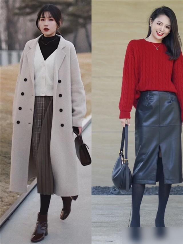 打底裤请一定要这样穿:叠裙子、裹袜子,既保暖又显瘦,谁穿谁美