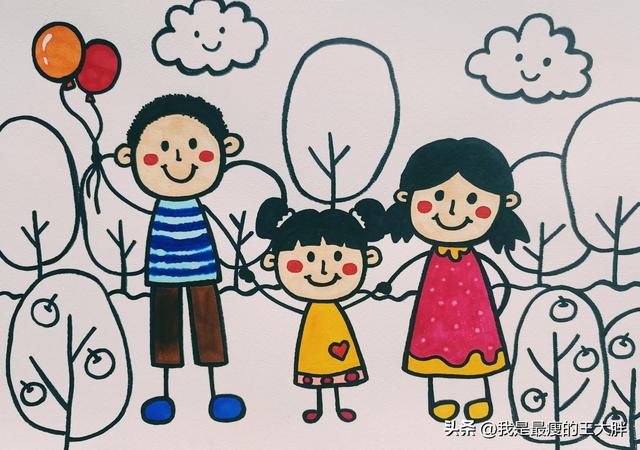 适合零基础学画画的全家福简笔画画法,简单又好看,快来试试吧