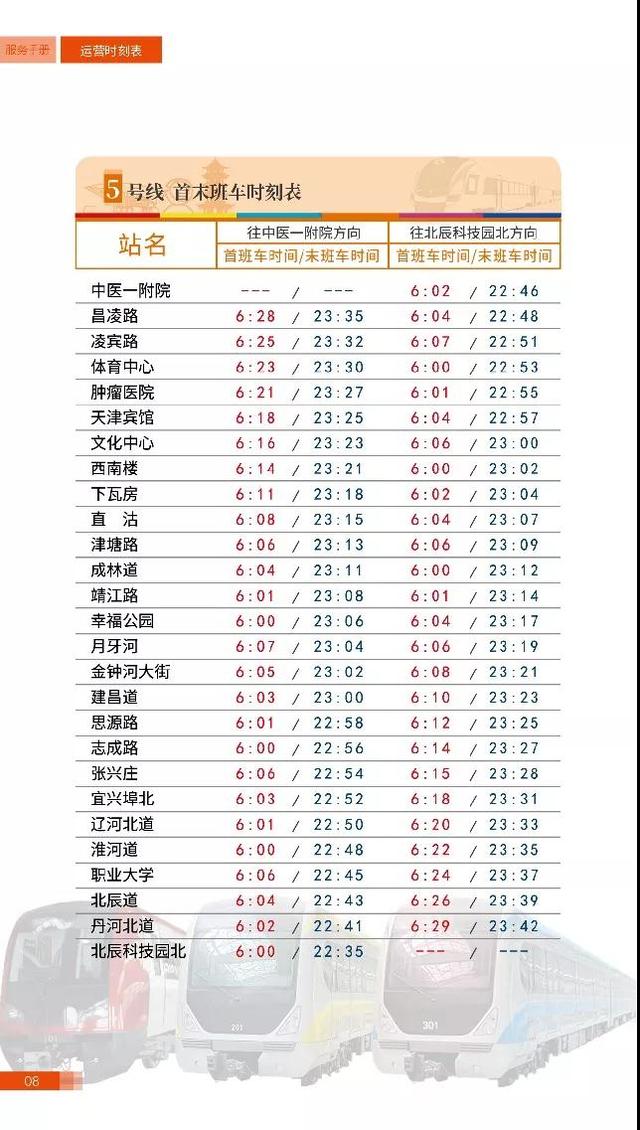 “十一”期间，天津地铁运营调整！具体时间车次看这里