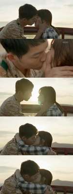 宋仲基吻戏(太阳的后裔第九集宋仲基宋慧乔浪漫kiss吻戏)
