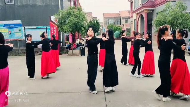 经典情歌交谊舞中四《花楼恋歌》歌曲好听，舞步轻盈团队完整版