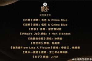 伍佰的歌曲(《歌手》突围赛歌单公布有两首伍佰的歌，谭维维或唱《缘分一道桥》)