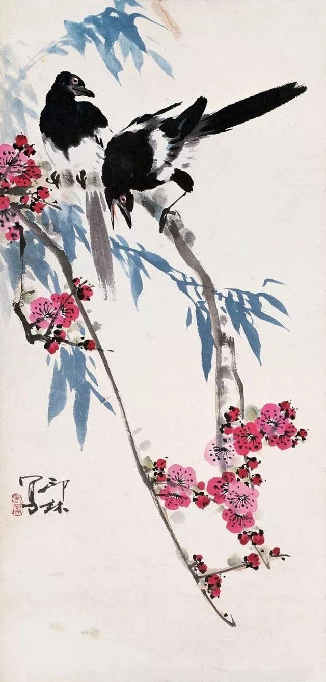 小写意大境界︱肖朗老先生的花鸟画作品