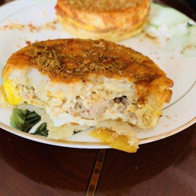 营养美味，充满幸福感的早餐肉蛋堡